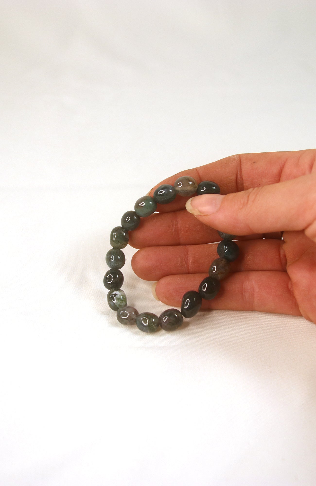 Blue Apatite Nugget 10-12mm Bracelet